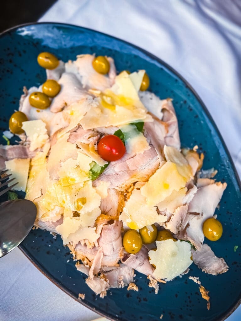 Pork belly salad at Bottega di Michele – a standout starter when deciding where to eat in Palma