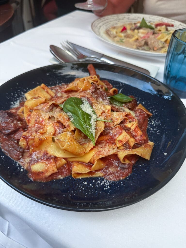 Beef ragù pasta at Bottega di Michele in Palma – hearty Italian comfort food in the heart of the city