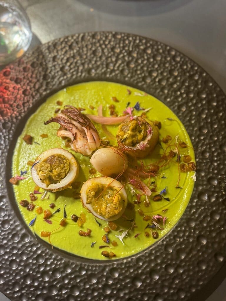 Slow-cooked stuffed squid with sultanas and pine nuts at Anchovies — where to eat in Ortigia for inventive Sicilian mains