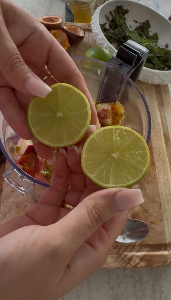 fresh limes cut