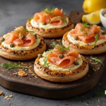 smoked salmon puff pastry tarts