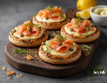 smoked salmon puff pastry tarts