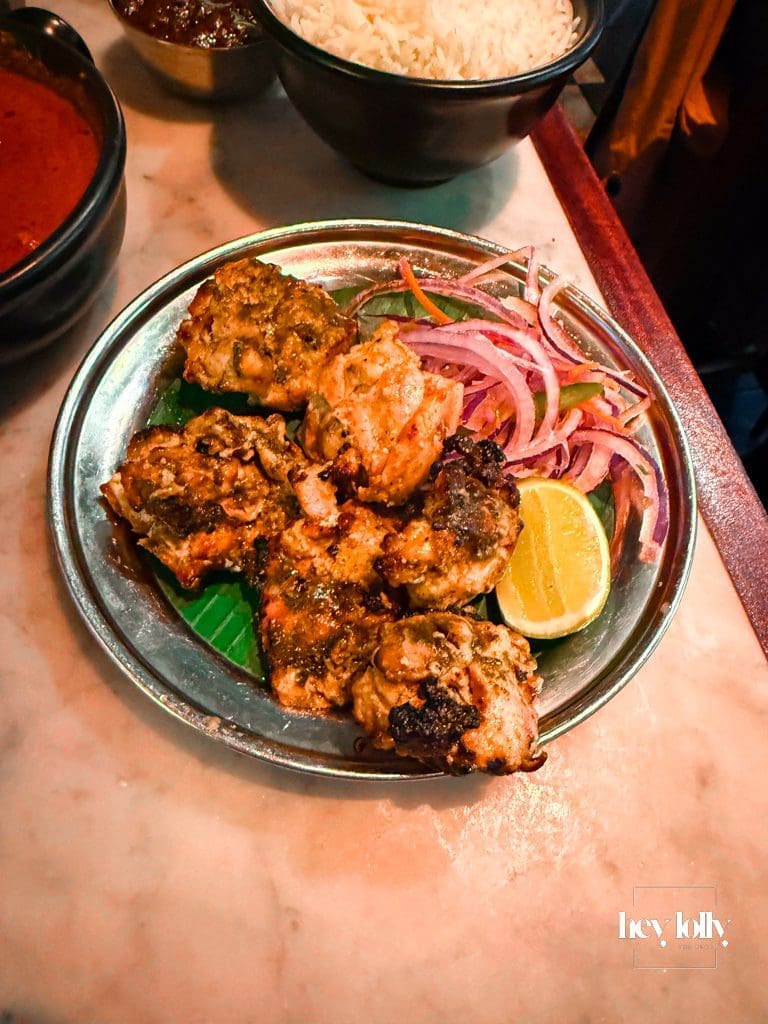 Murgh malai grilled chicken dish at Dishoom Shoreditch