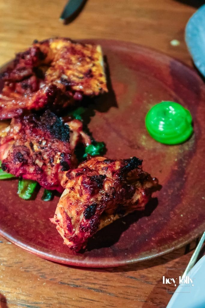 Baby chicken main dish at COYA City restaurant