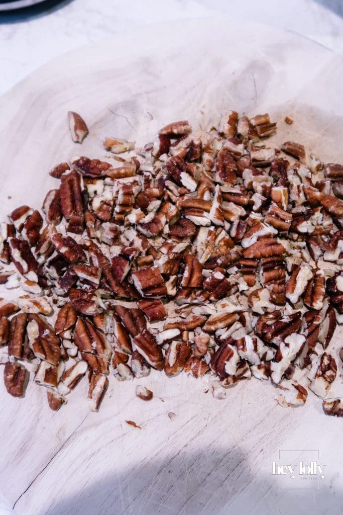 chopped pecans for the pecan and coffee cake