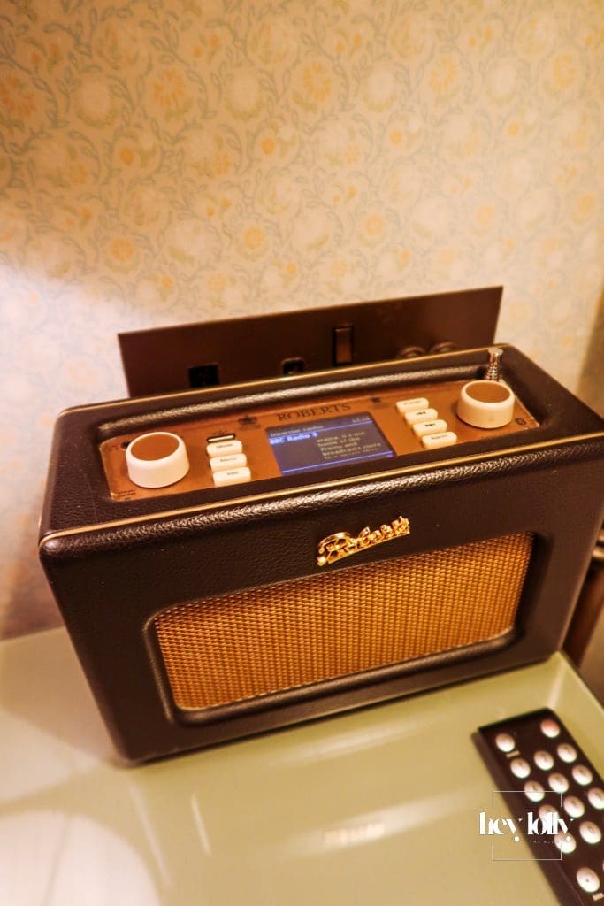 View of roberts radio in The Ned London hotel room