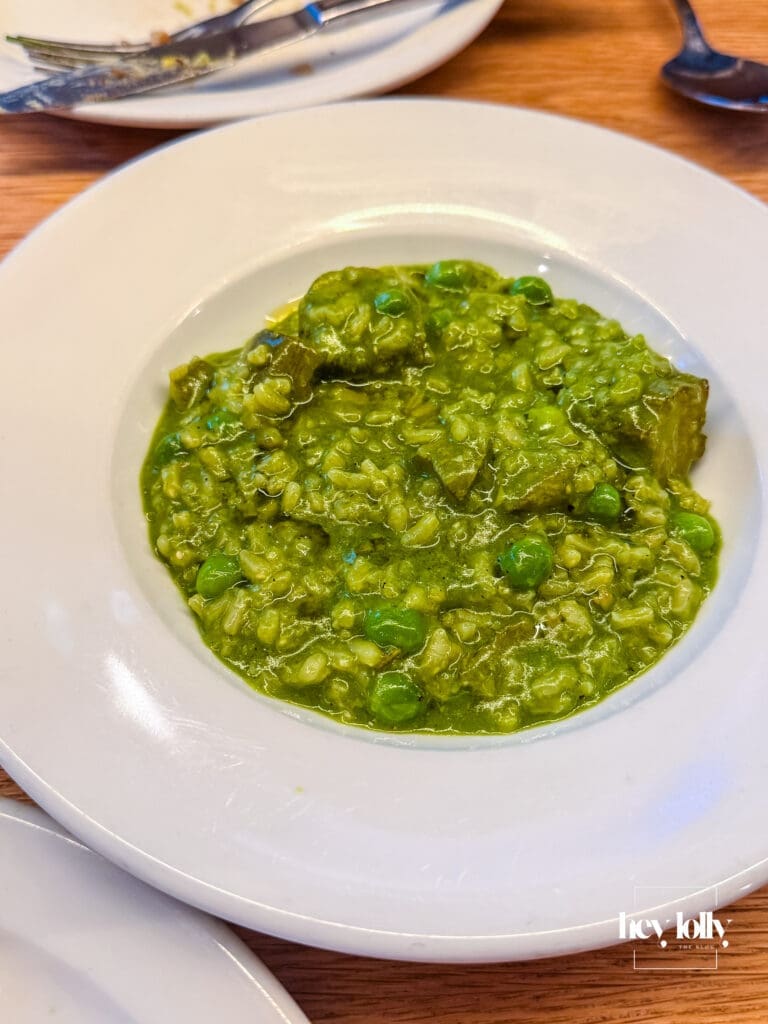 Risotto primavera with spring vegetables at Erst Manchester in Ancoats Manchester – Erst Manchester review