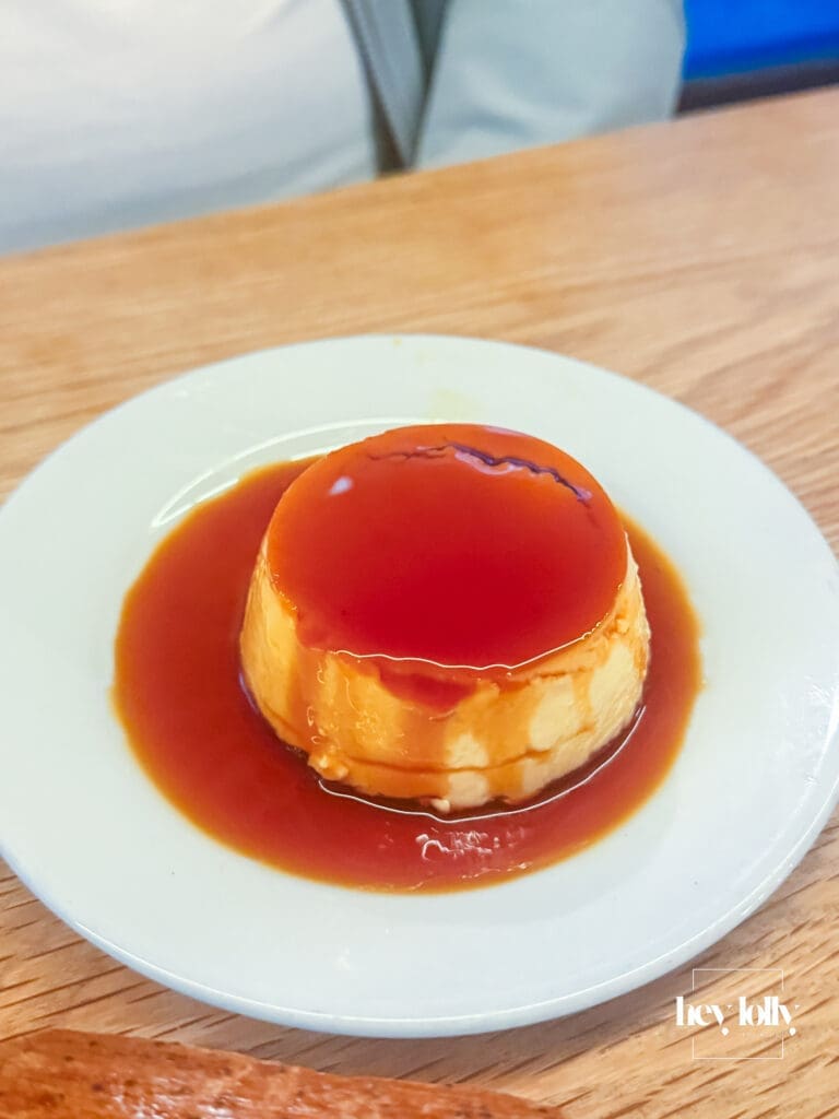 Coffee crème caramel dessert served at Erst Manchester with a glossy caramel top and softly set custard – Erst Manchester review
