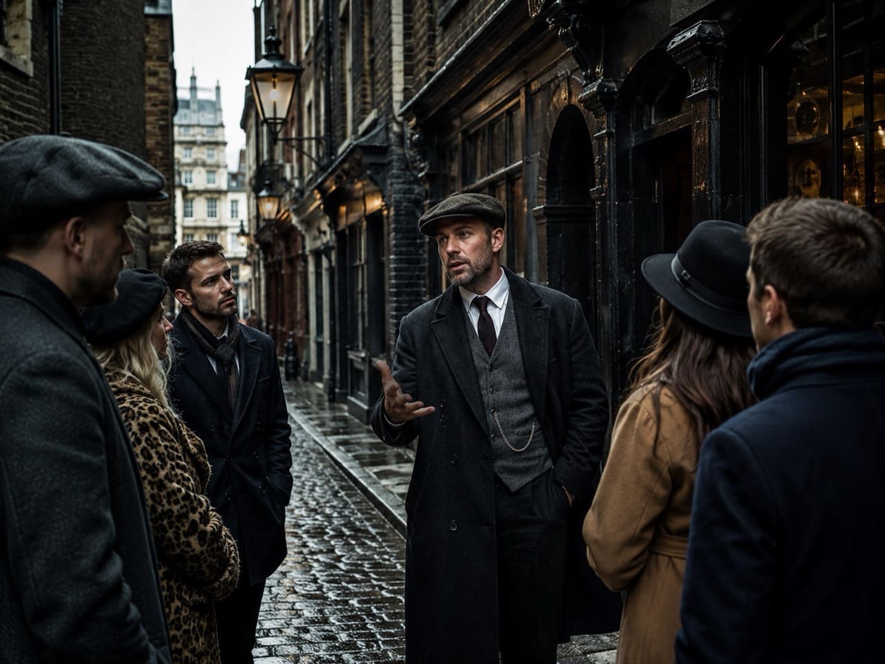 Gritty London street scene for a gangster London walking tour