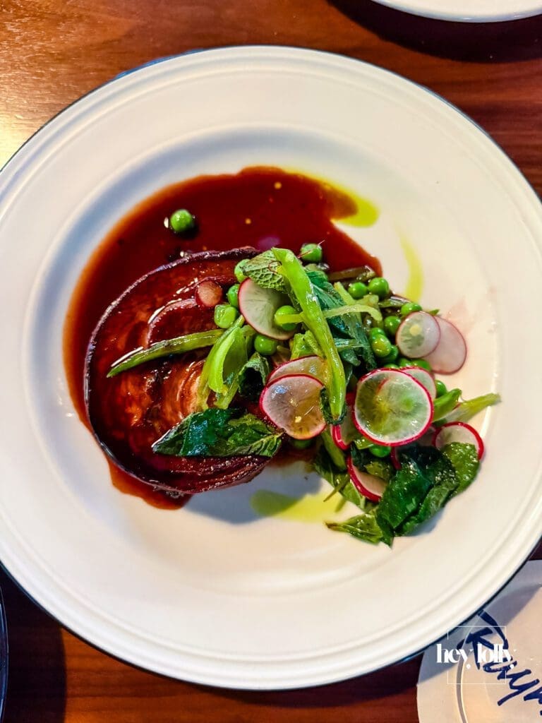 Raymonds Nottingham lamb belly caramelised and tender