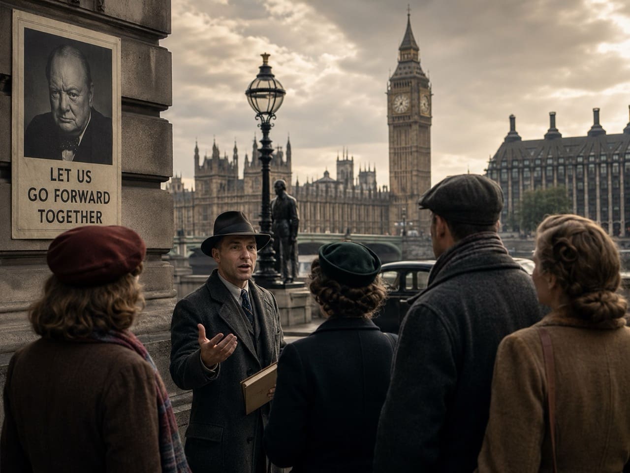 Westminster wartime London scene for Churchill War Rooms tour