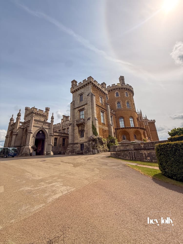 Belvoir Castle exterior and historic stone architecture
