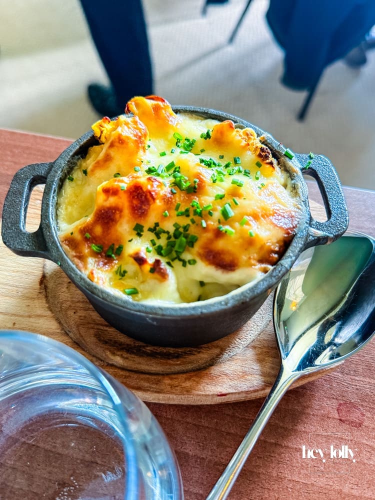 Cauliflower cheese side dish at The Martins Arms