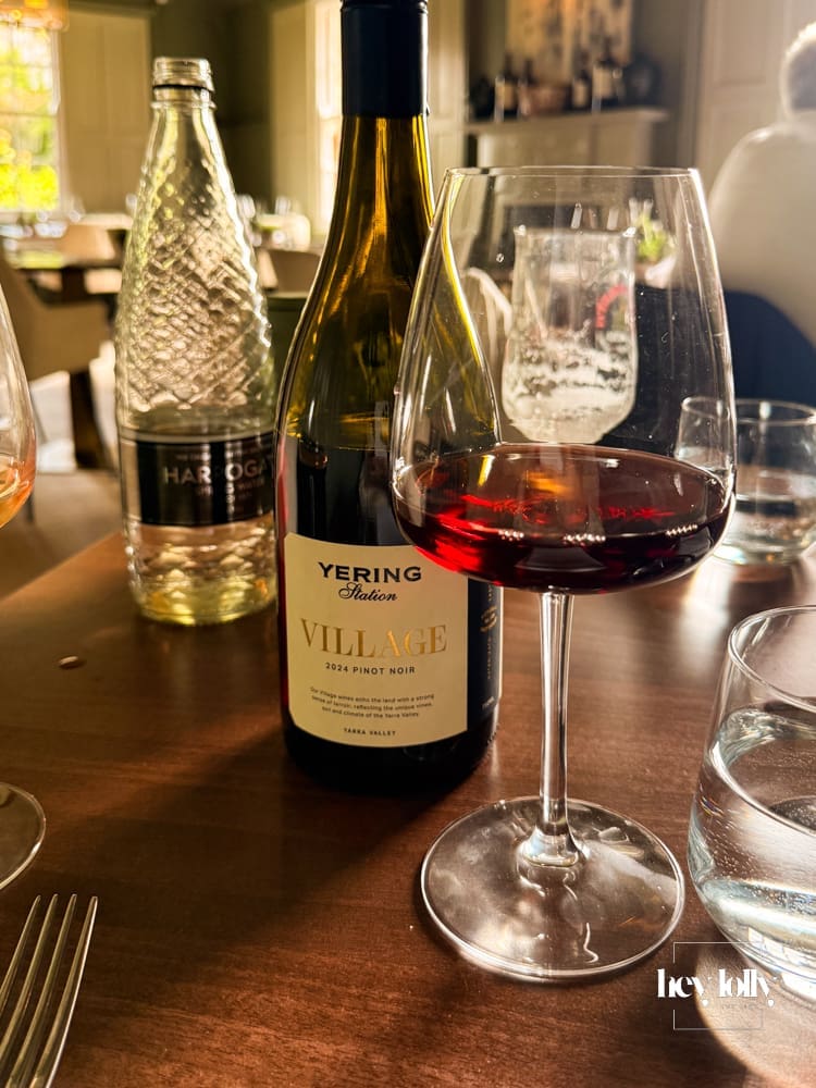 Glass of wine at The Martins Arms during Sunday lunch