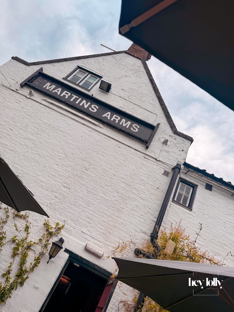 Elegant Sunday lunch dish at The Martins Arms Colston Bassett
