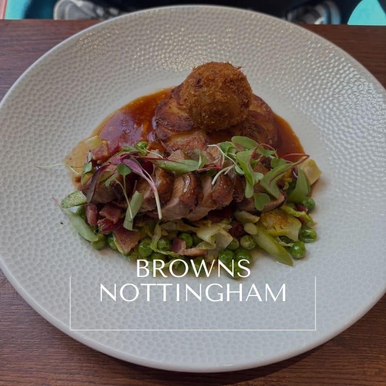 Elegant brasserie dining at Browns Nottingham