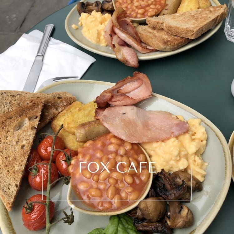 Cosy café brunch and waffles at Fox Cafe Nottingham