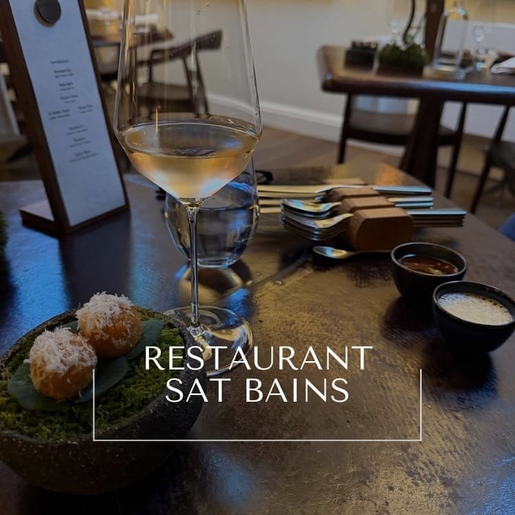 Michelin star tasting menu dishes at Restaurant Sat Bains Nottingham