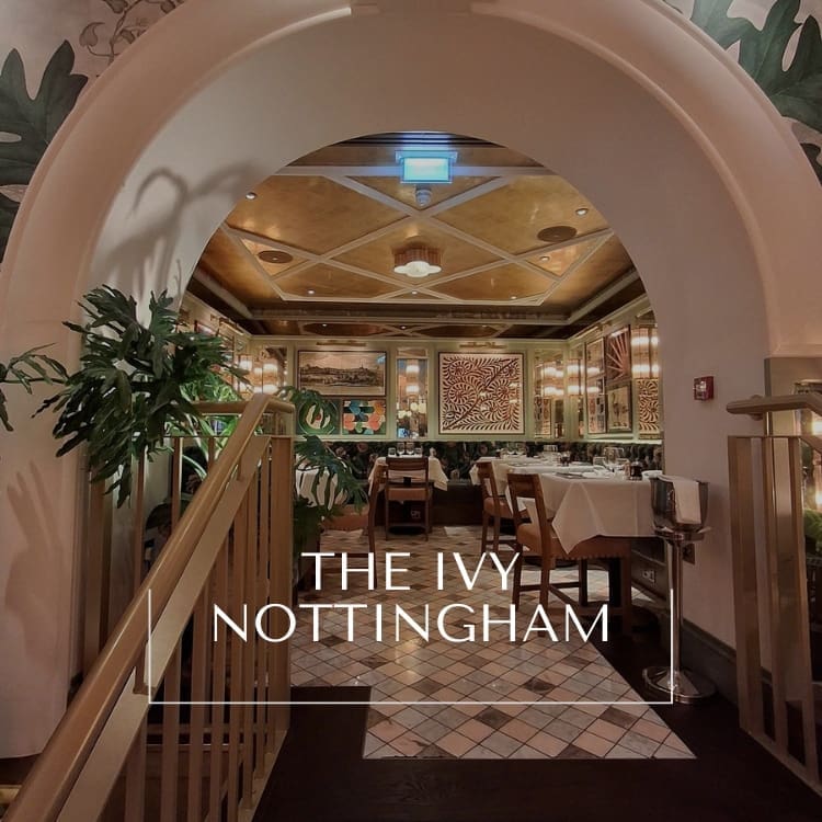 Luxurious dining room and cocktails at The Ivy Nottingham Brasserie
