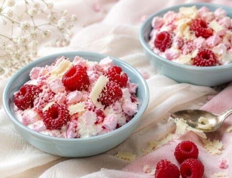 raspberry whip with white chocolate