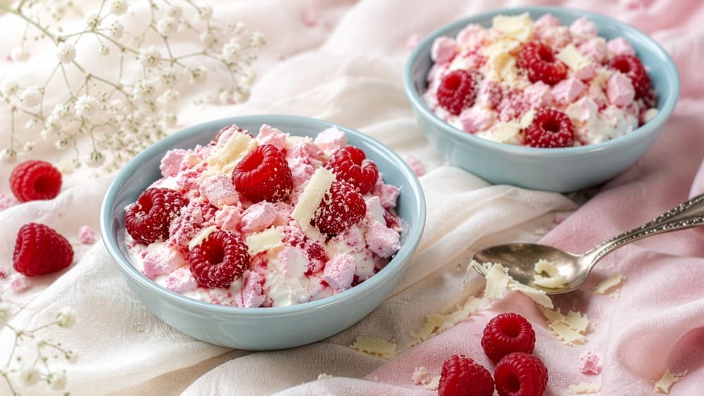 raspberry whip with white chocolate